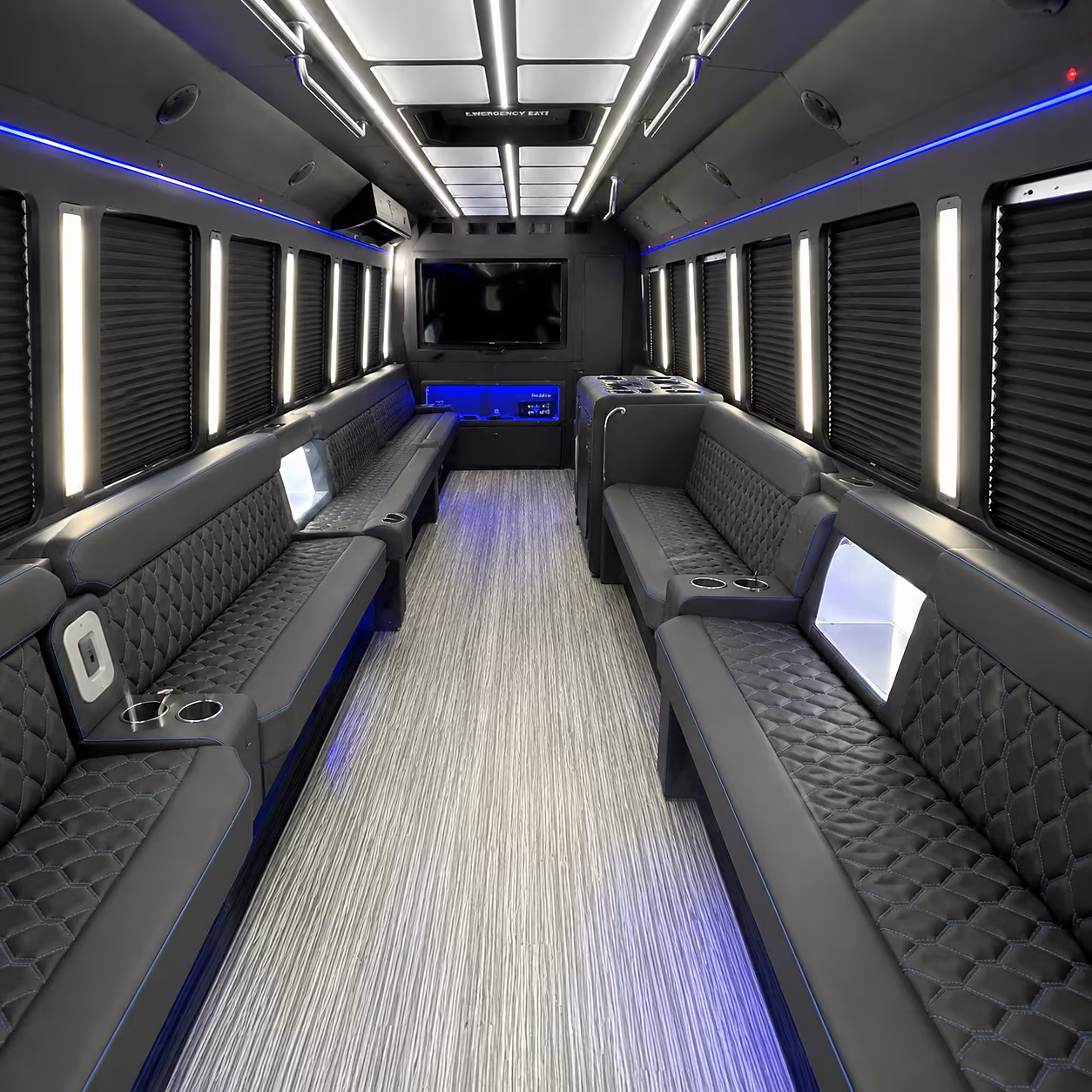 columbus party bus rental interior