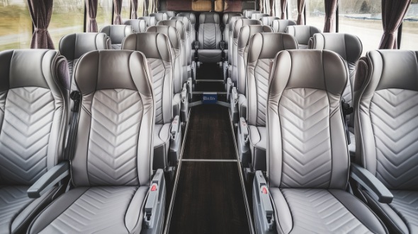 columbus 54 passenger charter bus interior