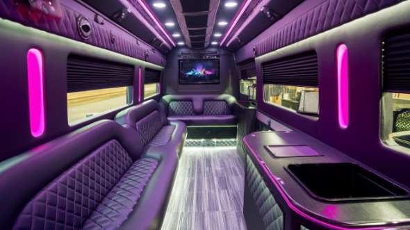 columbus sprinter limo rental interior